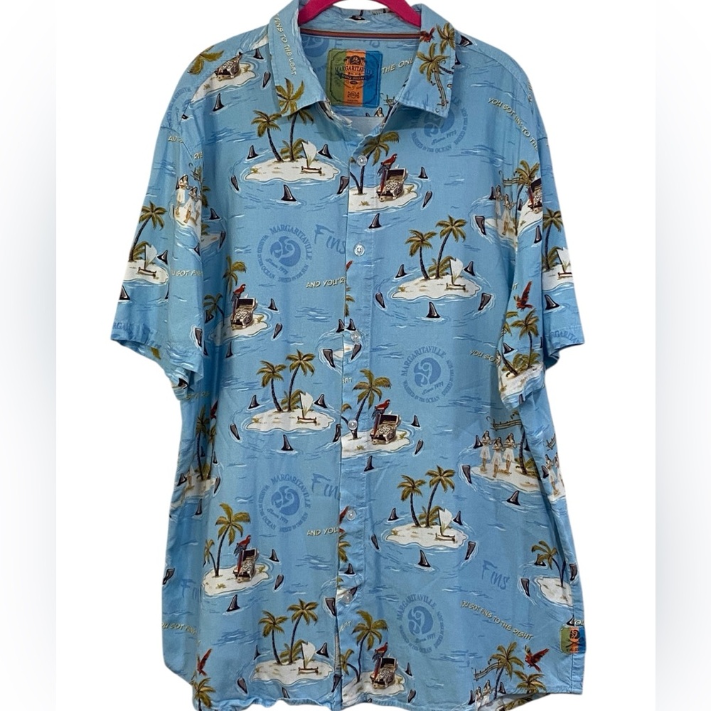 Margaritaville BBQ Hawaiian Hula Girl Shark Shirt